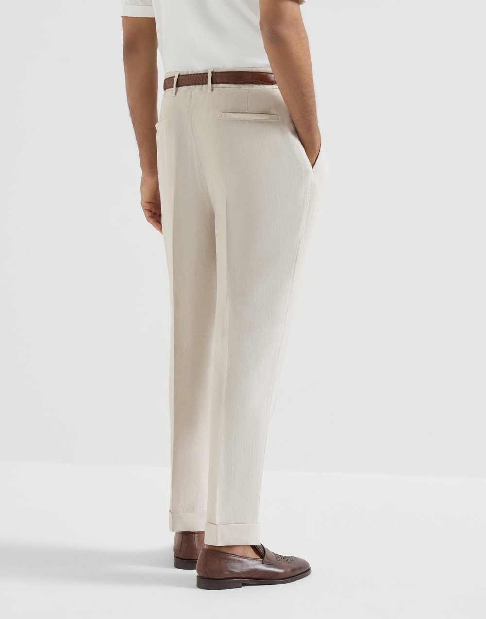 ガーメントダイ ギャバジン トラウザーズ ユタ メンズ - Brunello Cucinelli