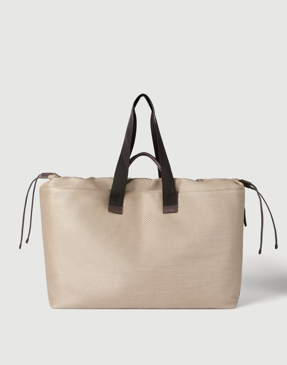 Sac Leisure en raphia et cuir Beige Lifestyle - Brunello Cucinelli