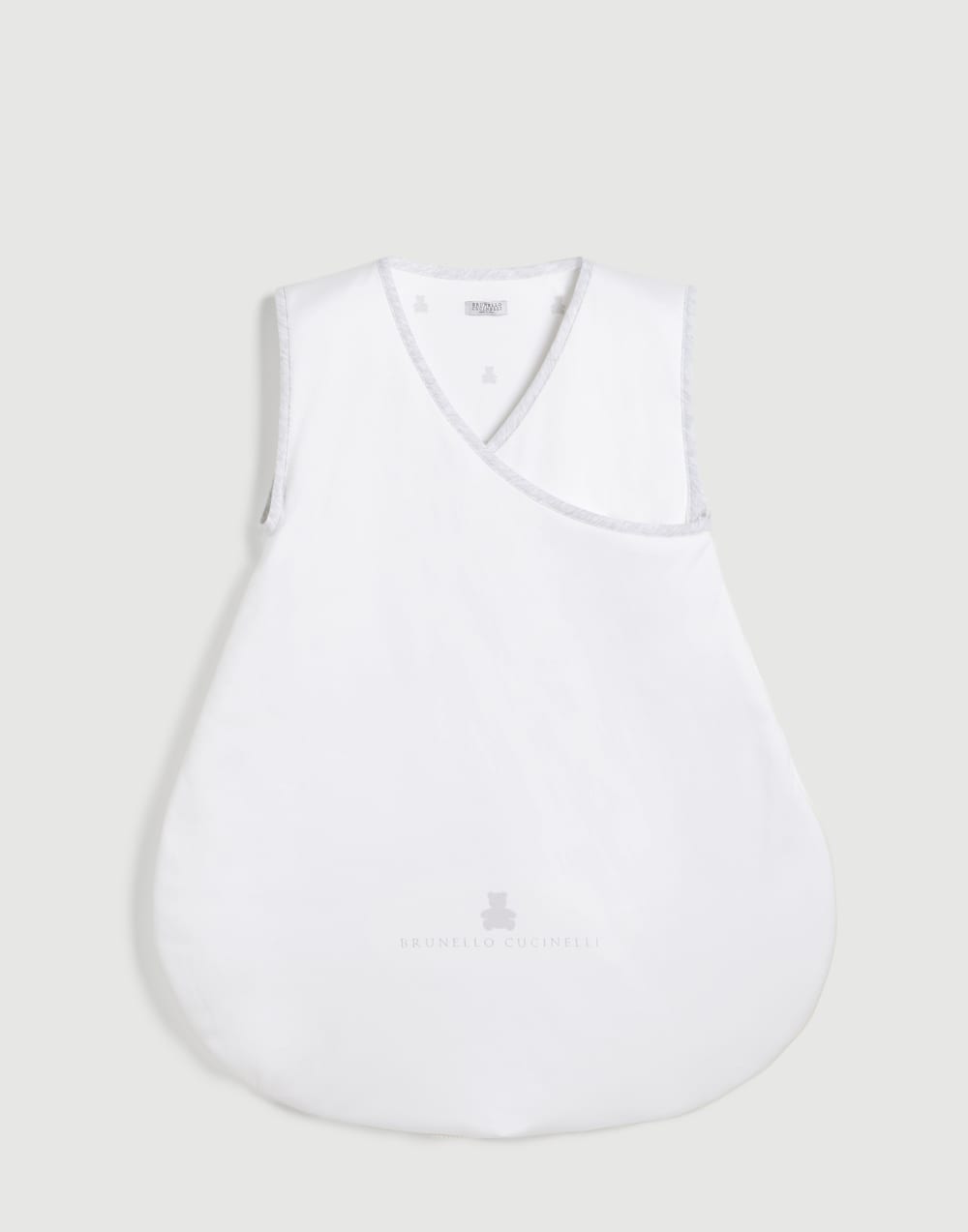 双面棉针织睡袋 浅灰 幼童 - Brunello Cucinelli