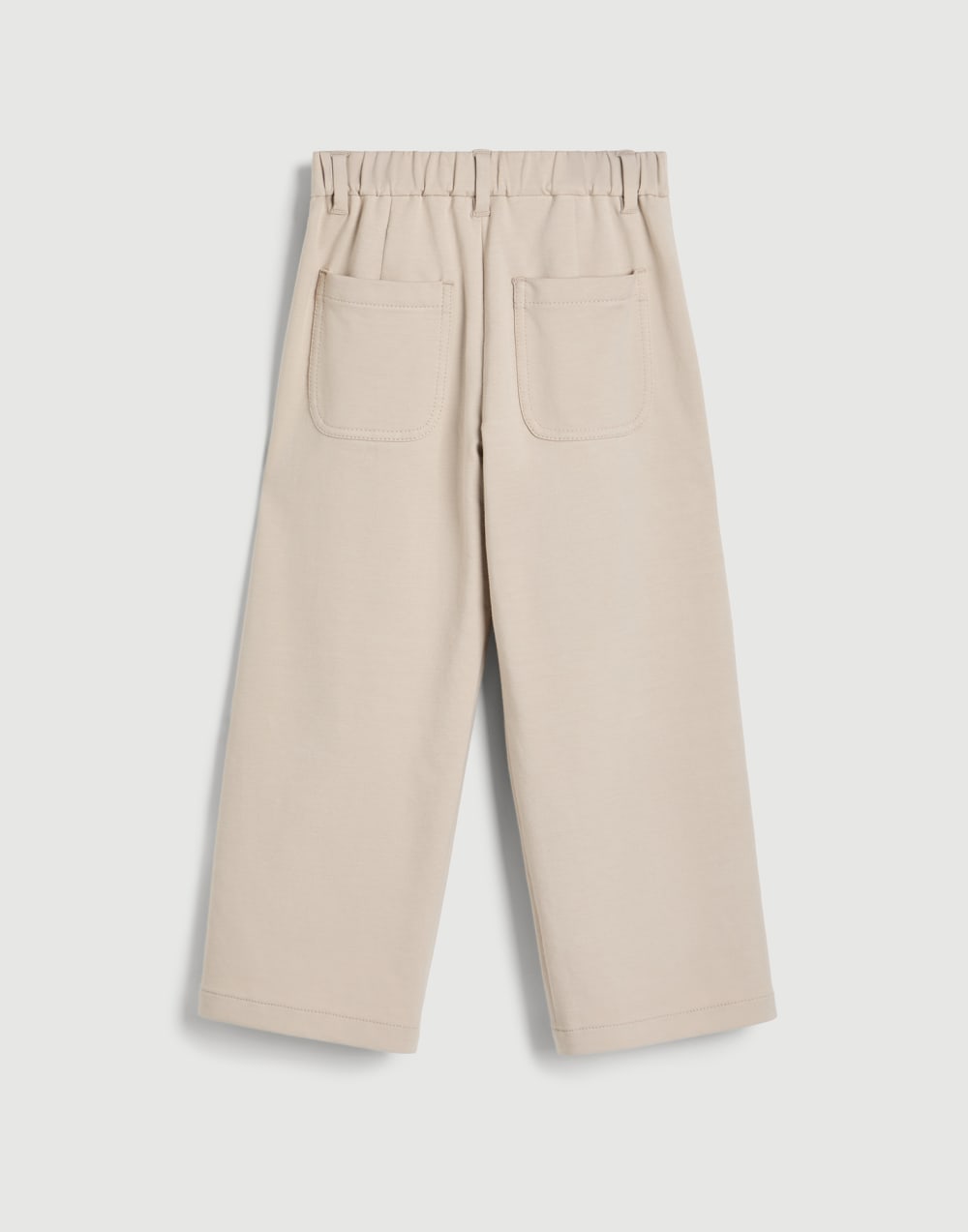 A-line trousers with monili Beige Girls - Brunello Cucinelli