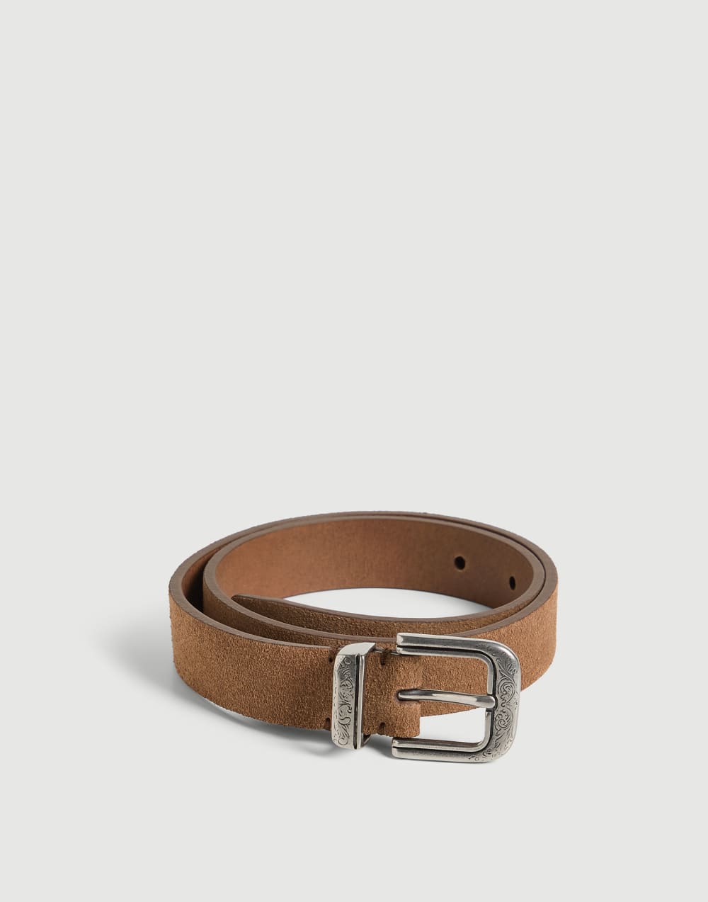 Suede belt with detailed buckle Brown Boys - Brunello Cucinelli