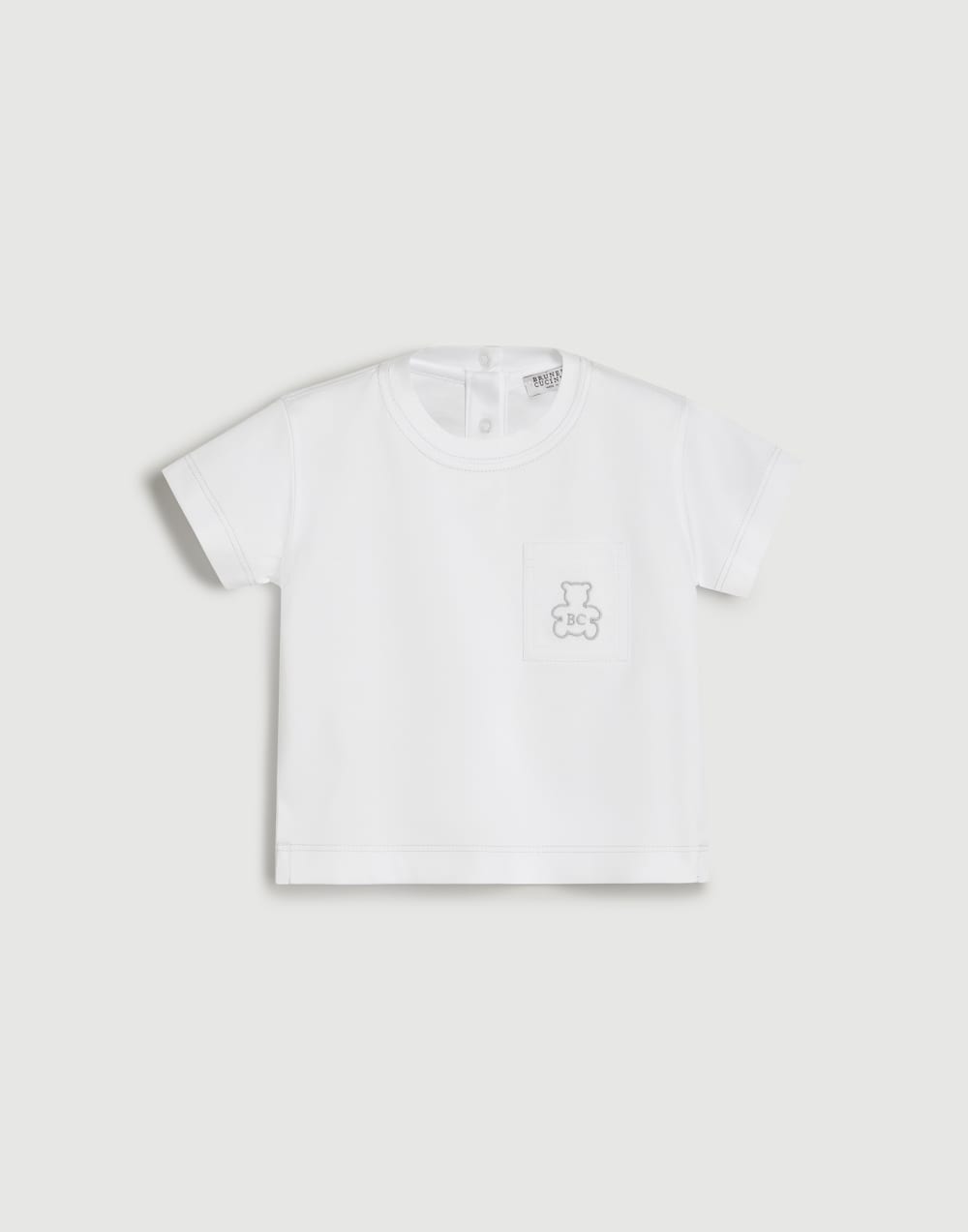 Cotton jersey Baby Bernie T-shirt White Baby - Brunello Cucinelli
