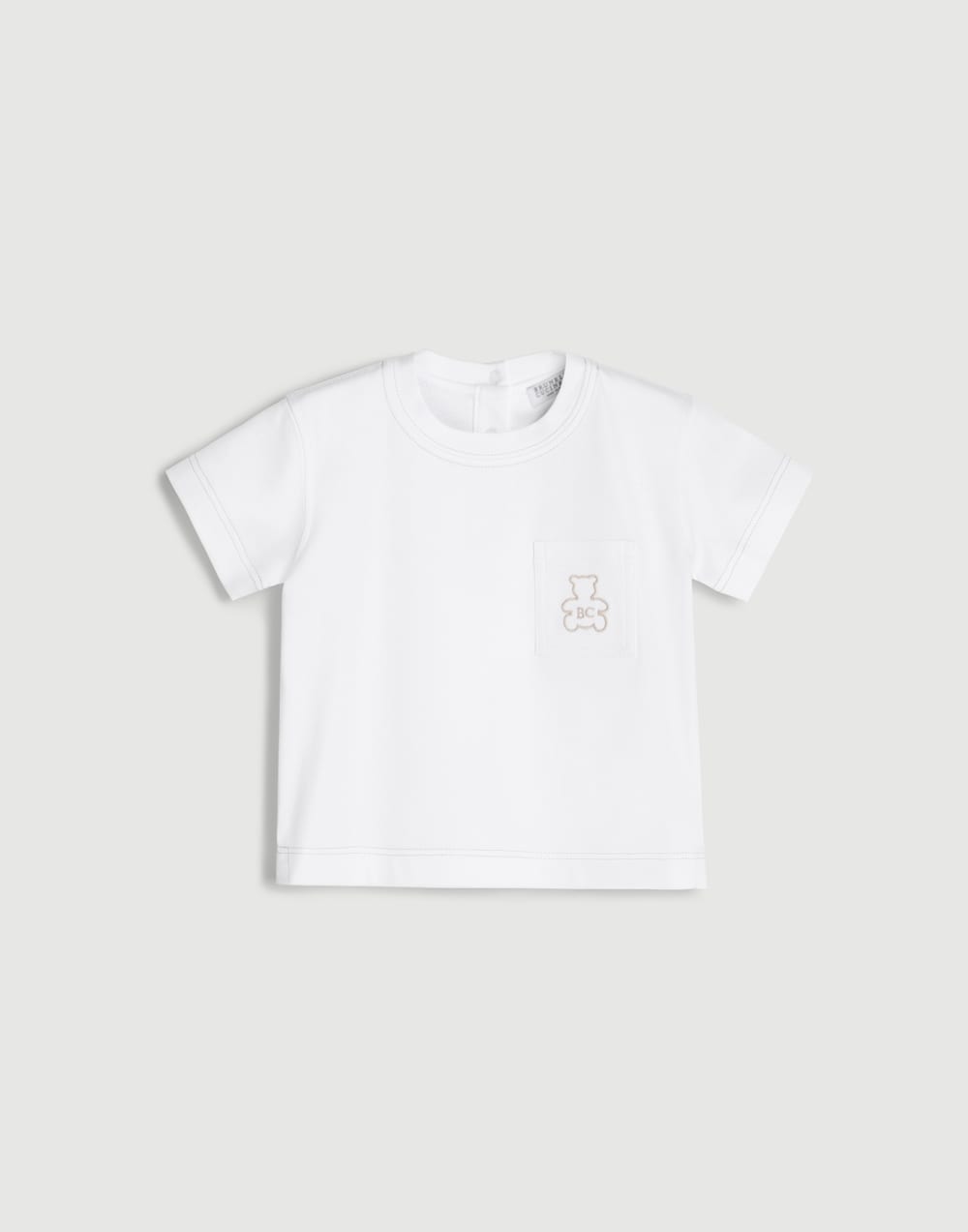 Cotton jersey Baby Bernie T-shirt White Baby - Brunello Cucinelli