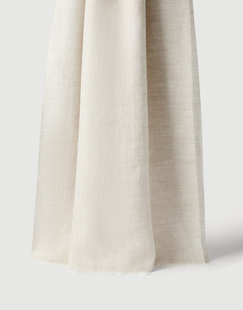 Sparkling linen scarf Beige Woman - Brunello Cucinelli