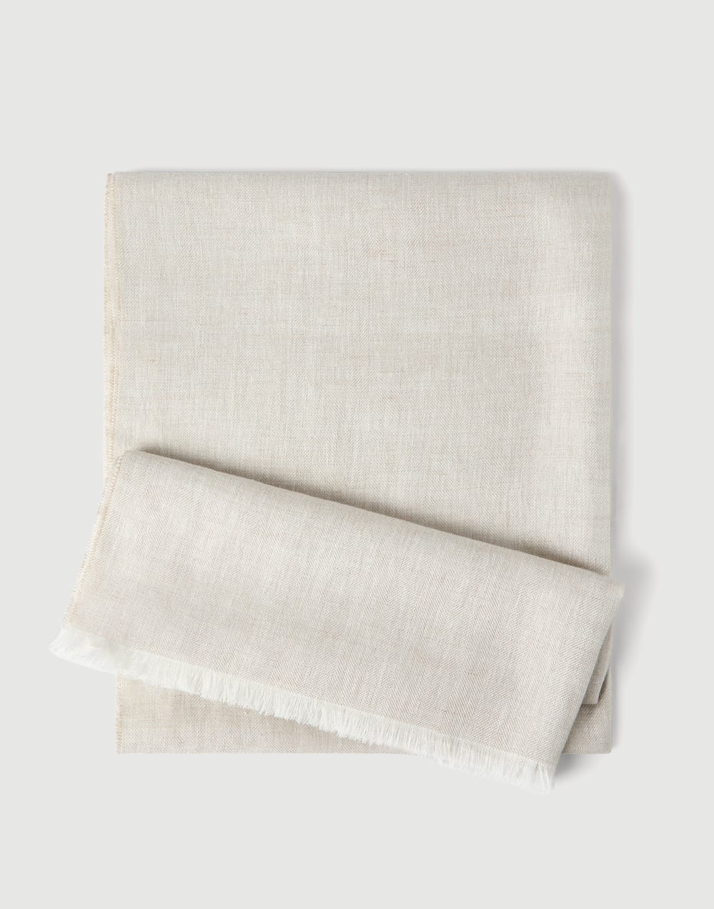 Sparkling linen scarf Beige Woman - Brunello Cucinelli