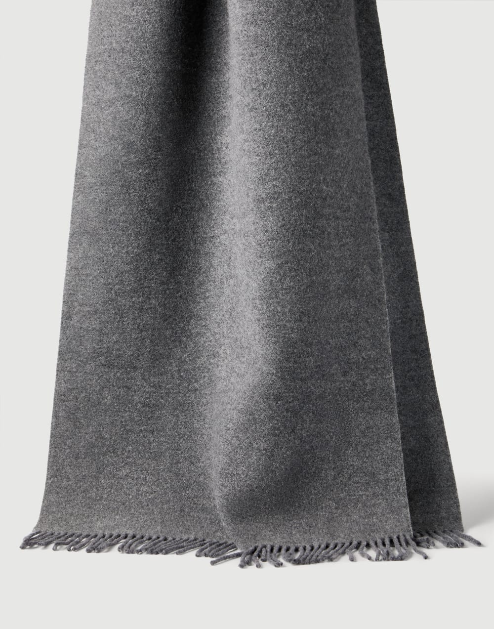 Knit scarf with hood Anthracite Woman - Brunello Cucinelli
