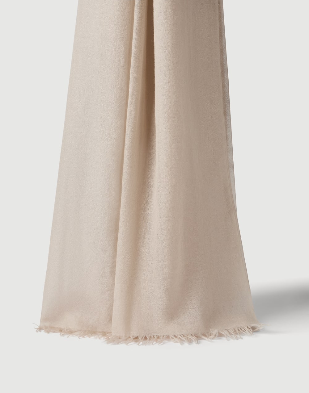 Cashmere and silk scarf Beige Woman - Brunello Cucinelli