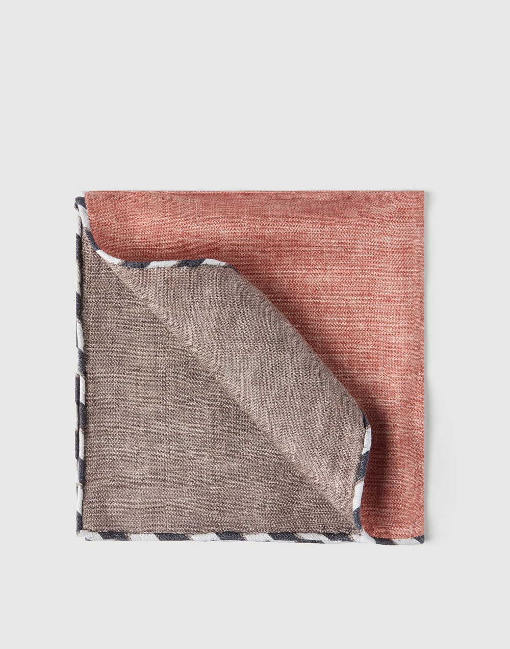 Silk pocket square Apricot Man - Brunello Cucinelli