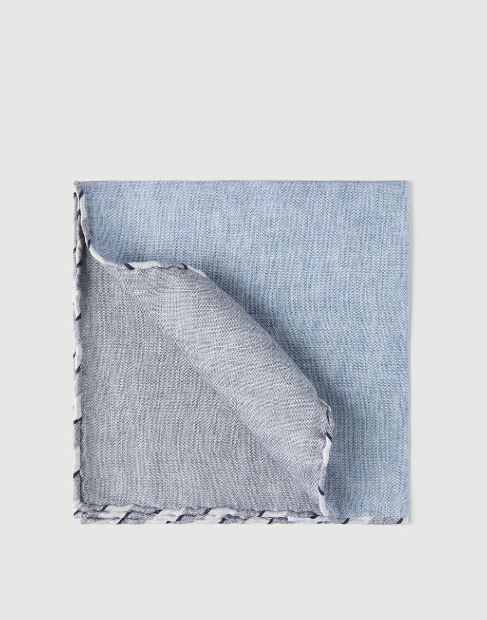 Silk pocket square Slate Man - Brunello Cucinelli