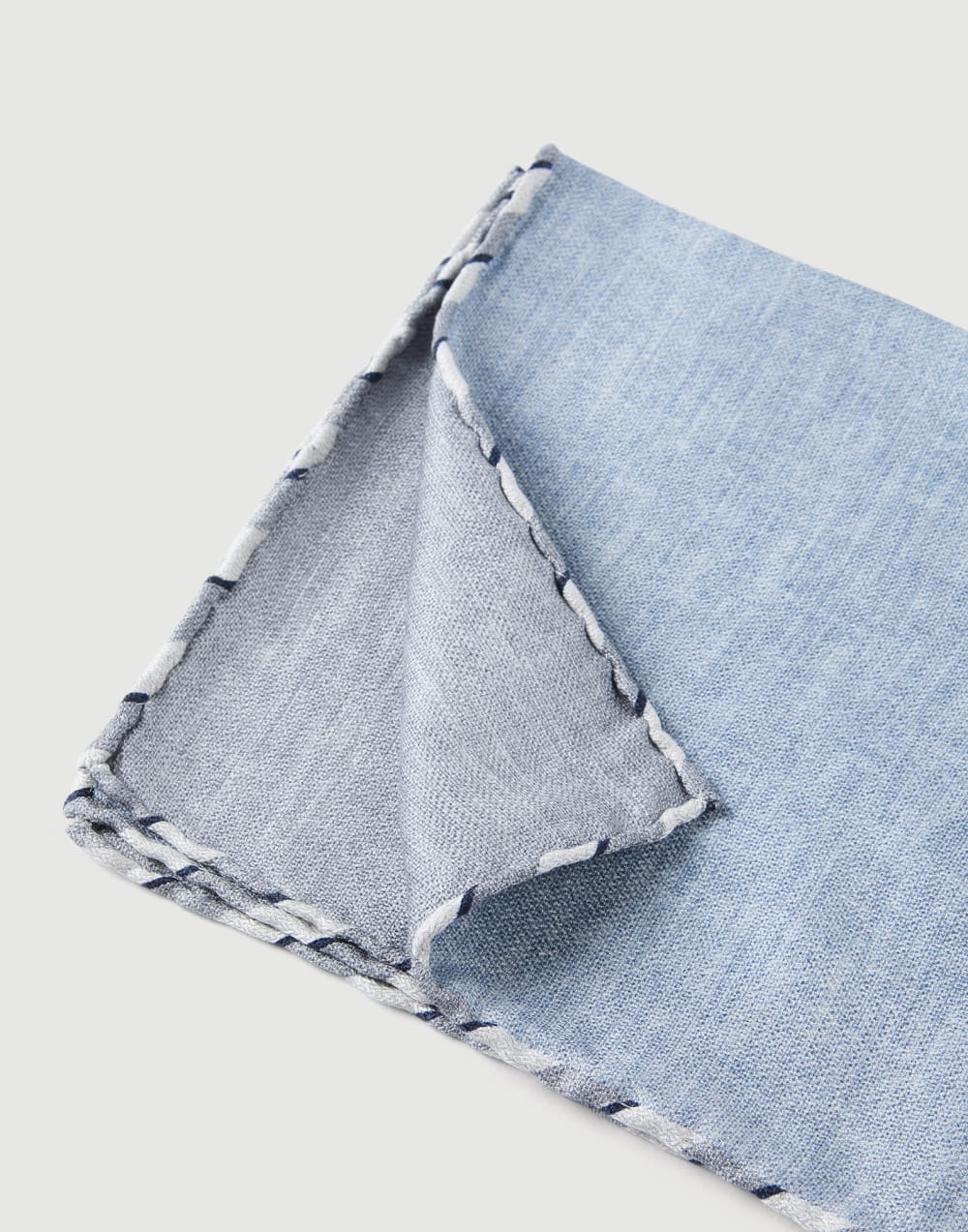 Silk pocket square Slate Man - Brunello Cucinelli