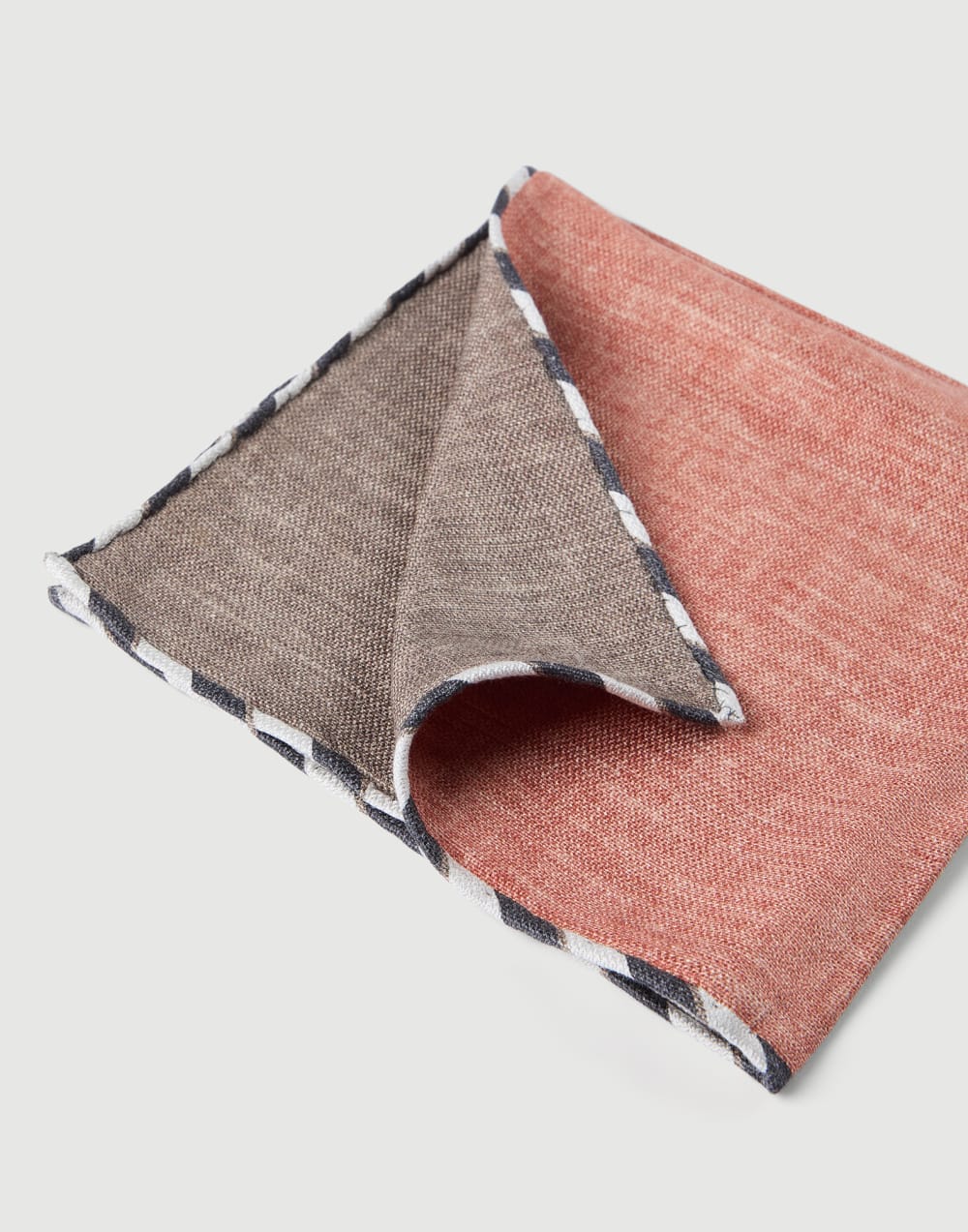 Silk pocket square Apricot Man - Brunello Cucinelli