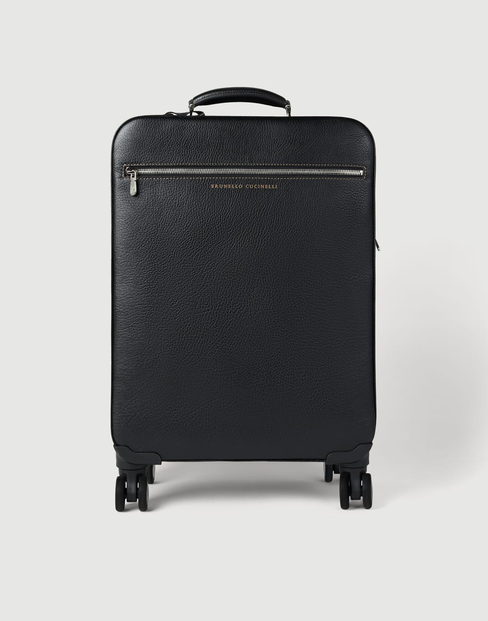 Grained calfskin suitcase Black Man - Brunello Cucinelli