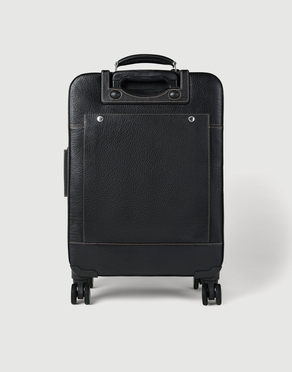 Grained calfskin suitcase Black Man - Brunello Cucinelli