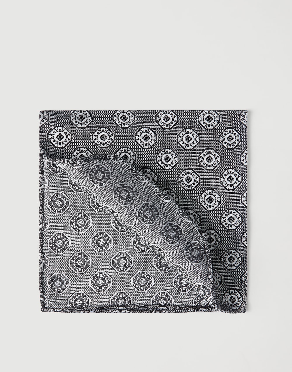 Pañuelo de bolsillo con diseño Antracita Hombre - Brunello Cucinelli