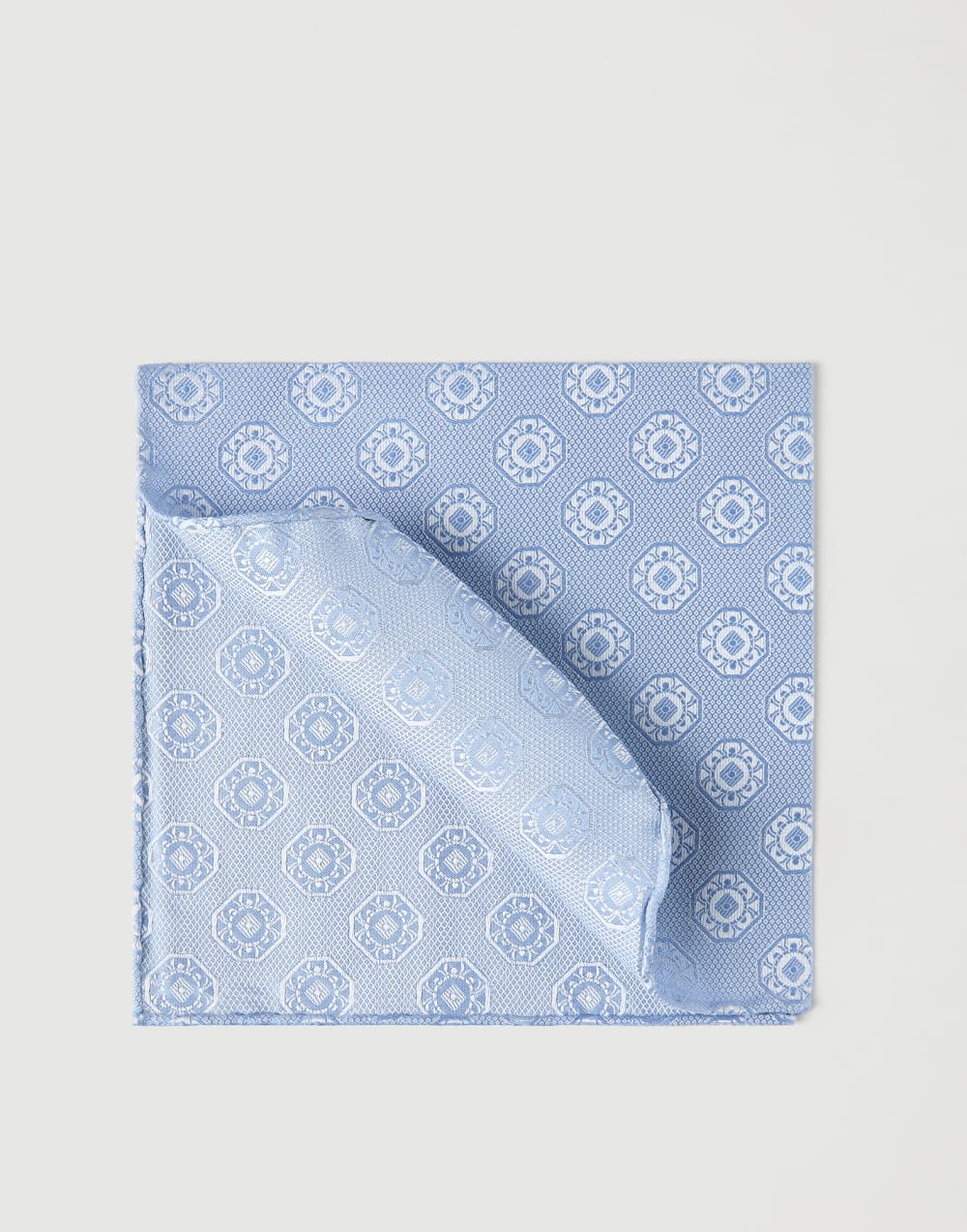 Pañuelo de bolsillo con diseño Azul Claro Hombre - Brunello Cucinelli