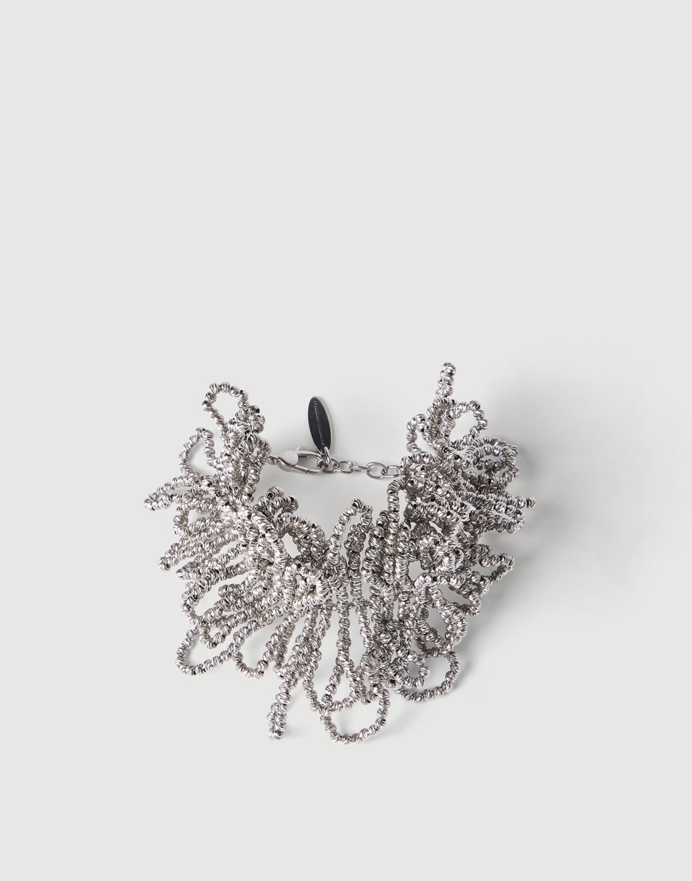 Hematite and Sterling Silver bracelet Silver Woman - Brunello Cucinelli