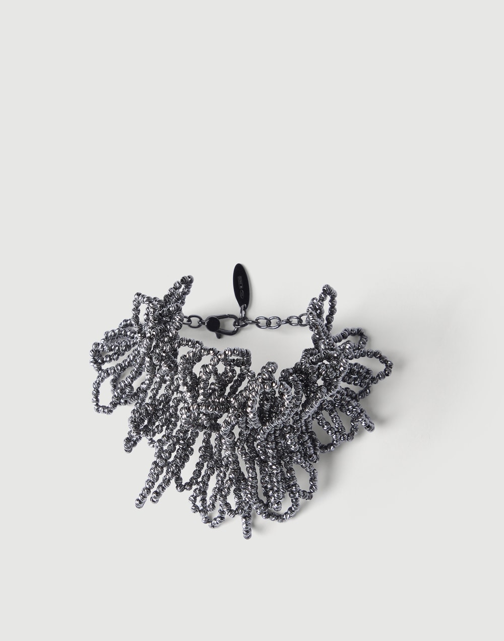 Hematite and Sterling Silver bracelet Lignite Grey Woman - Brunello Cucinelli