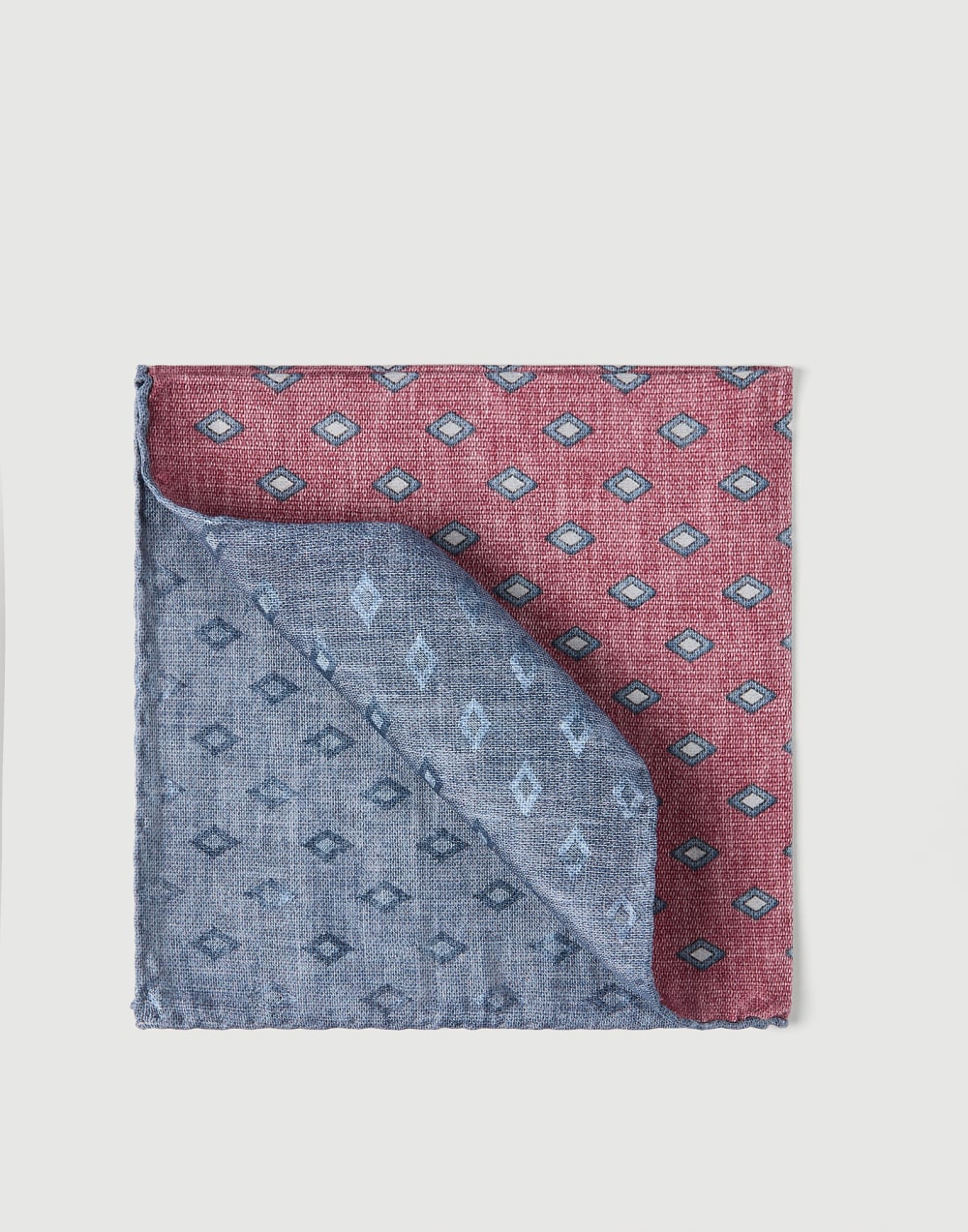 Pañuelo de bolsillo de seda con estampado Coral Hombre - Brunello Cucinelli