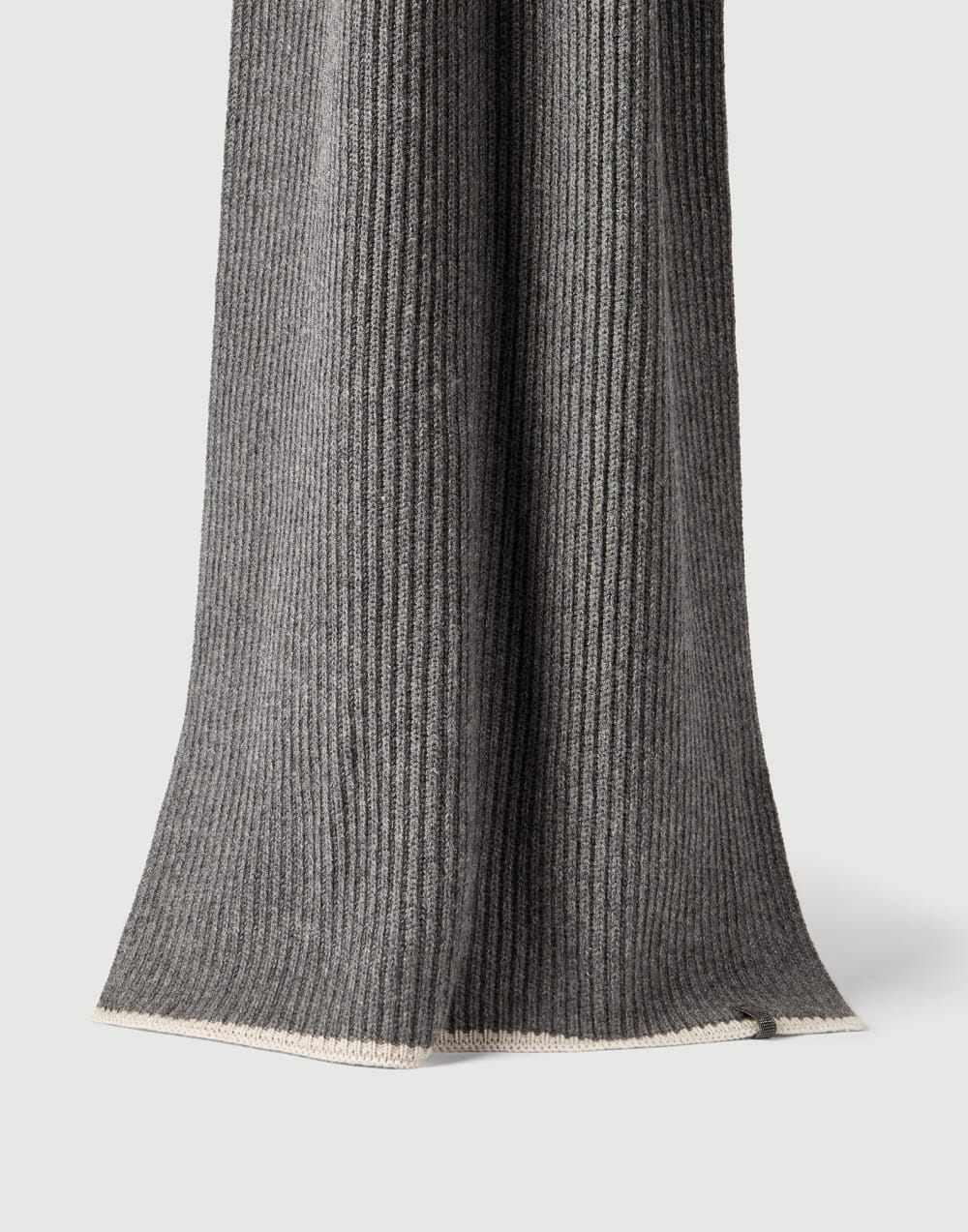 Knit scarf Medium Grey Woman - Brunello Cucinelli
