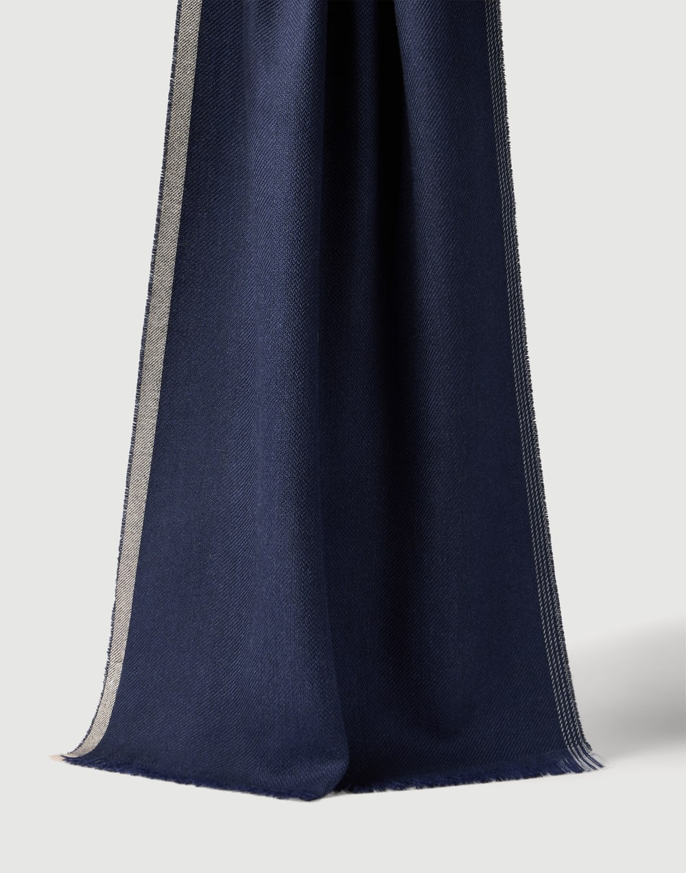 Wool and cashmere scarf Blue Man - Brunello Cucinelli