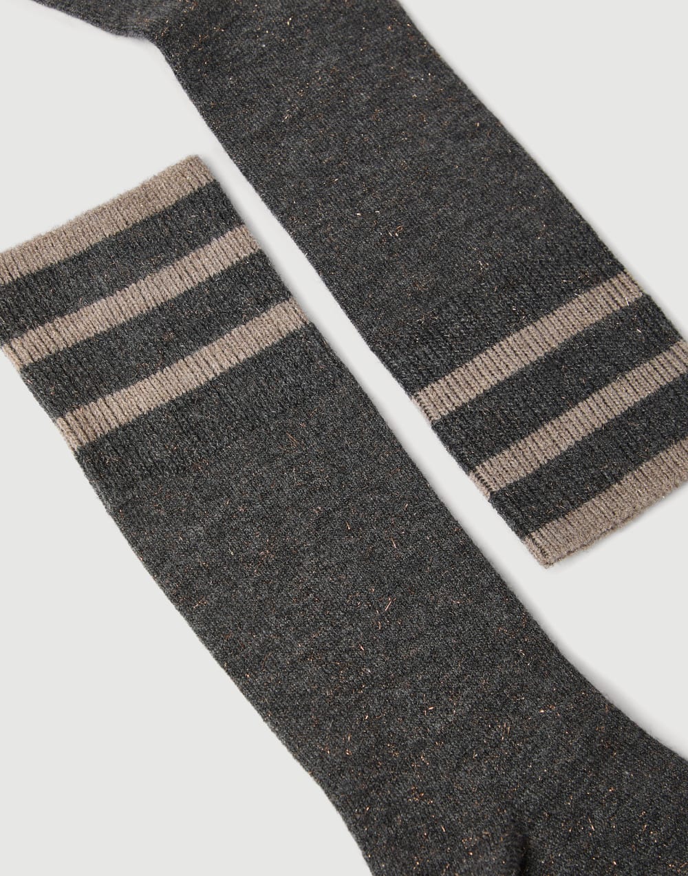 Sparkling knit socks Anthracite Woman - Brunello Cucinelli