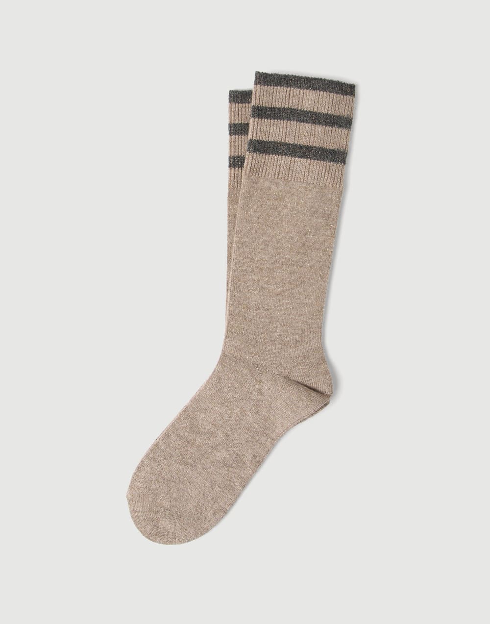 Sparkling knit socks Beige Woman - Brunello Cucinelli