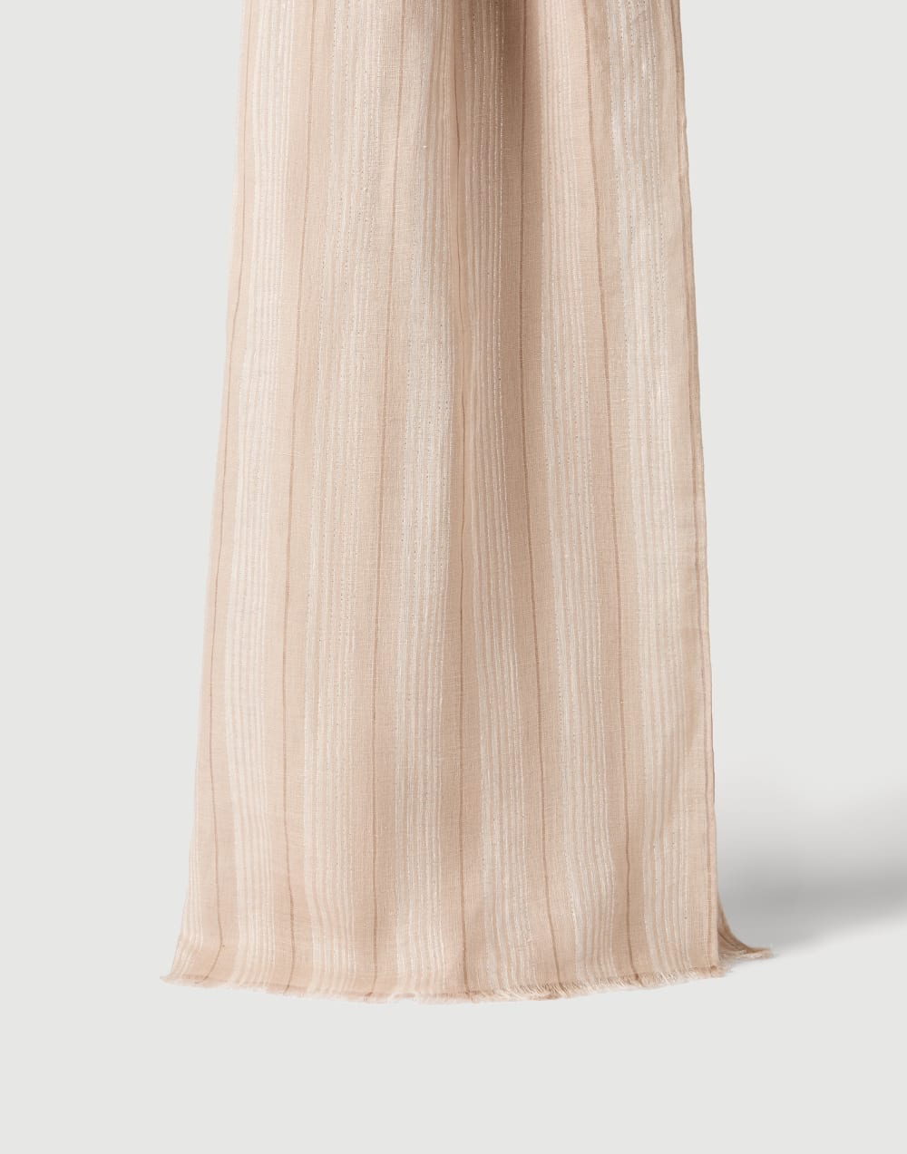 Bufanda de lino Sparkling Beige Mujer - Brunello Cucinelli