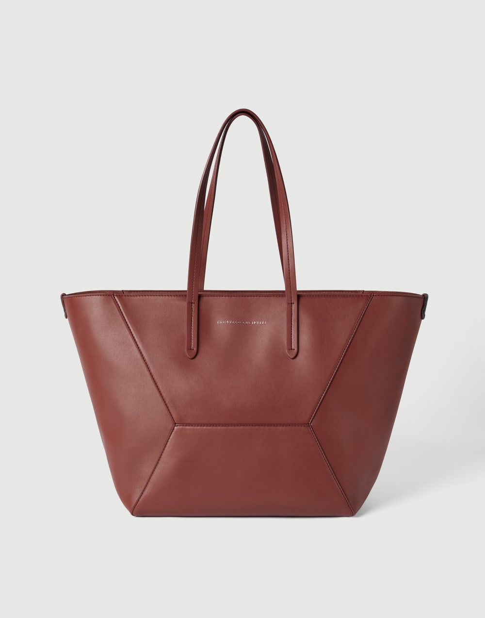 Bolso BC Duo en piel de becerro Rojo Ladrillo Mujer - Brunello Cucinelli