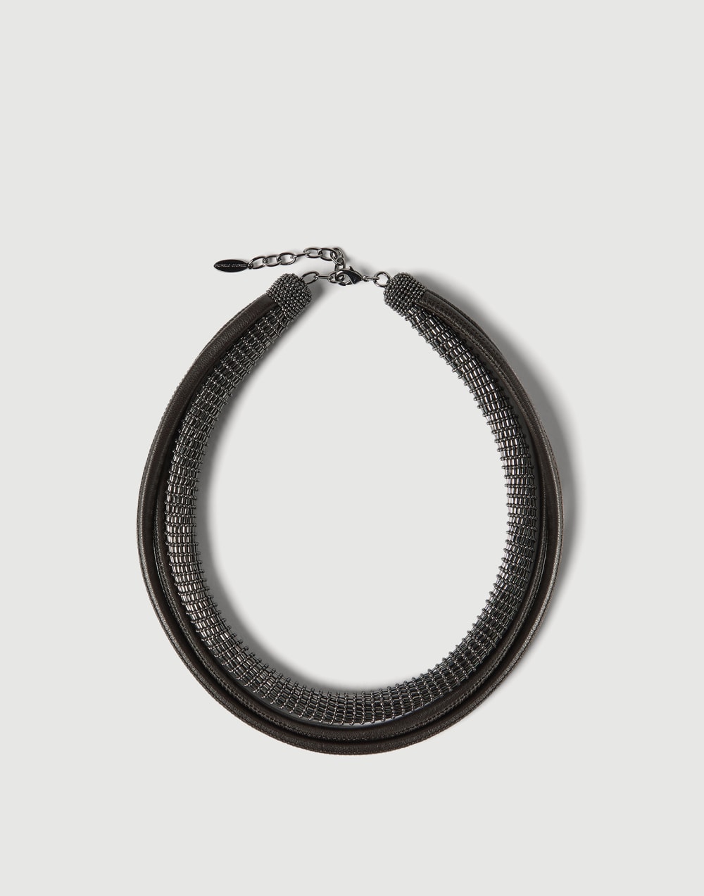 Leather precious necklace Black Woman - Brunello Cucinelli