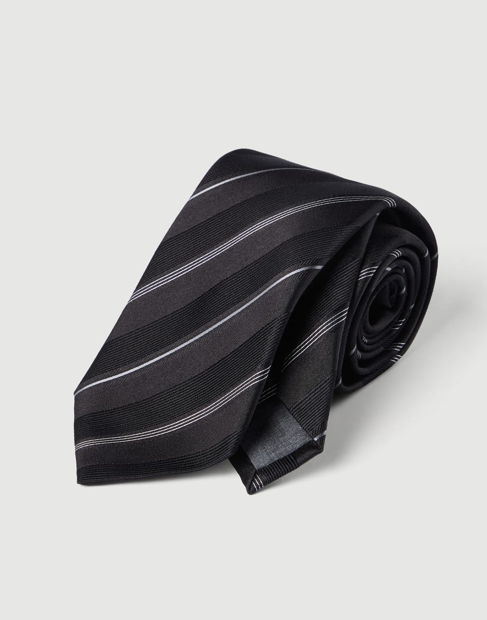 Striped silk necktie Black Man - Brunello Cucinelli