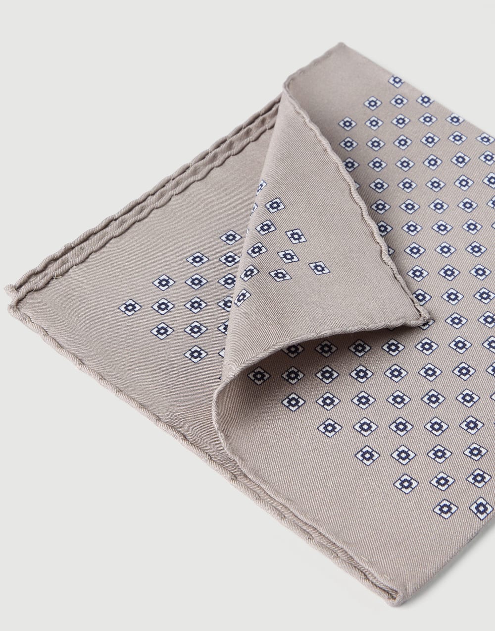 Pañuelo de bolsillo de seda Marrón Claro Hombre - Brunello Cucinelli