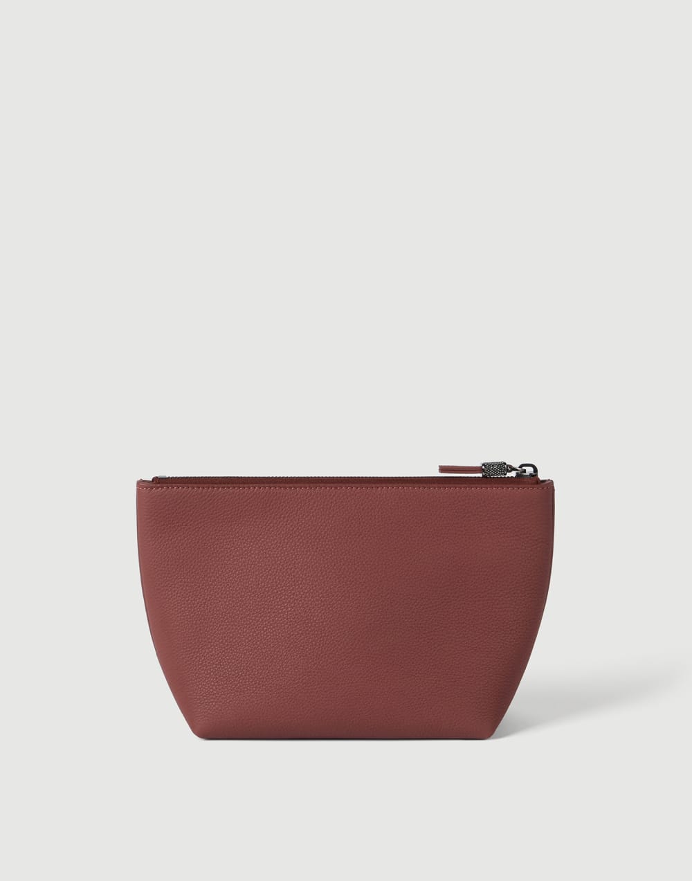 Calfskin clutch bag with monili Firebrick Woman - Brunello Cucinelli
