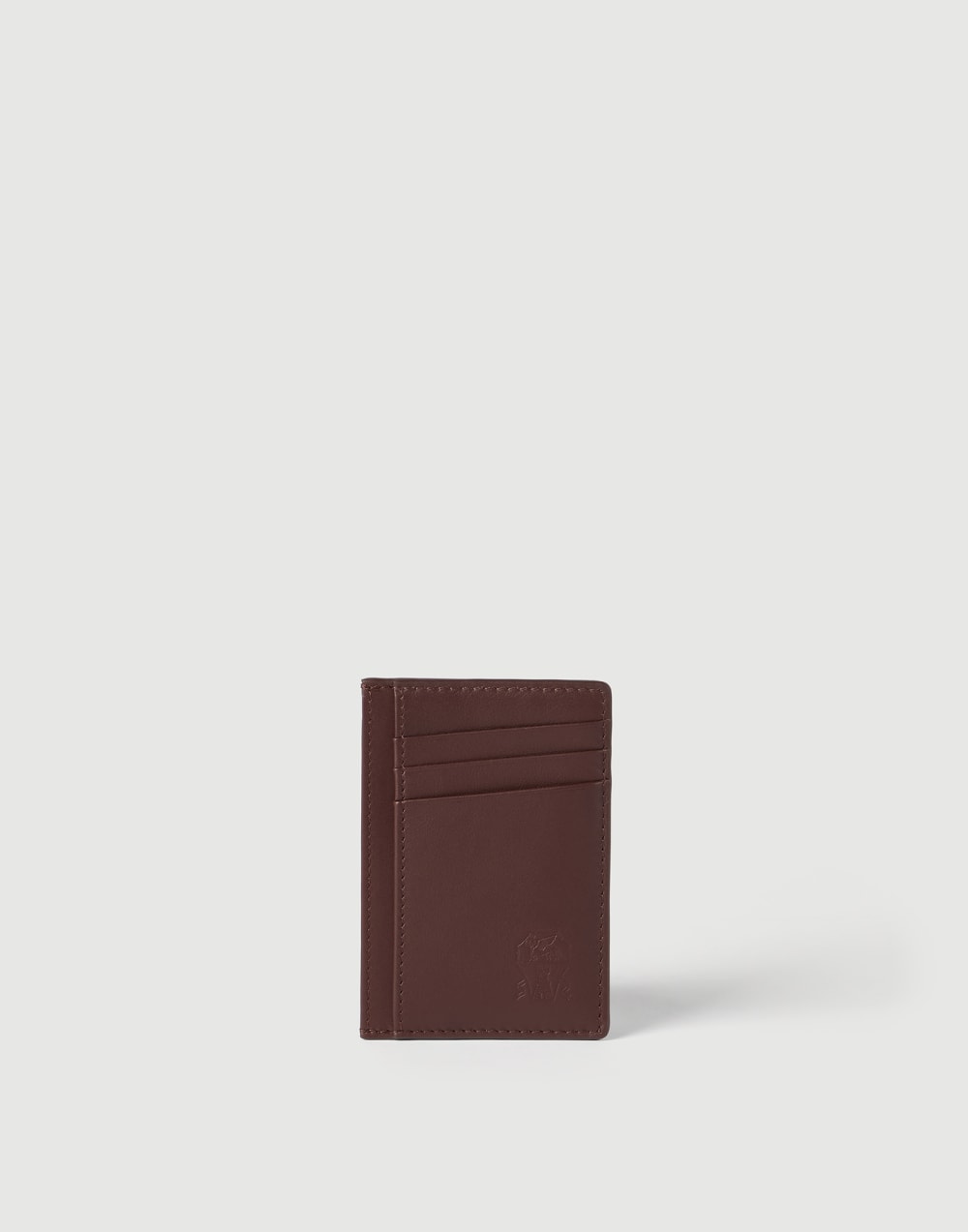 Calfskin card case Brown Man - Brunello Cucinelli