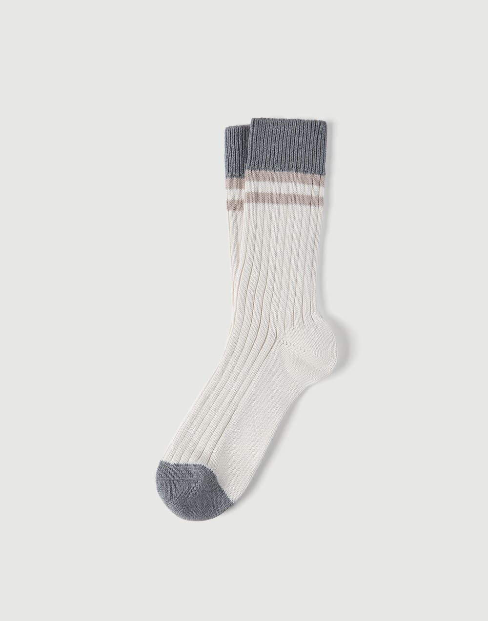 Cotton socks with stripes Panama Man - Brunello Cucinelli