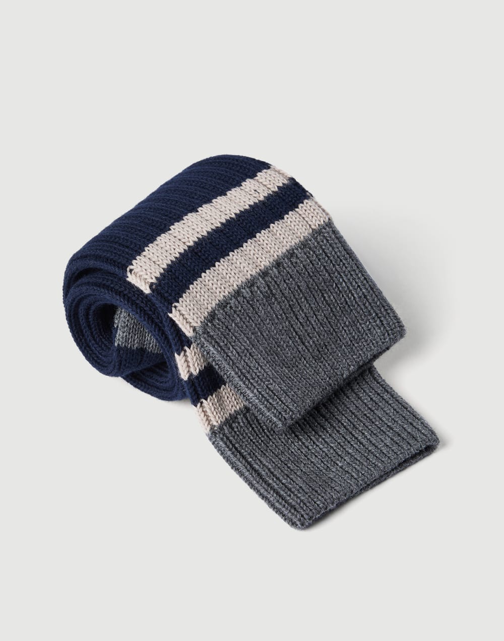 Cotton socks with stripes Navy Blue Man - Brunello Cucinelli