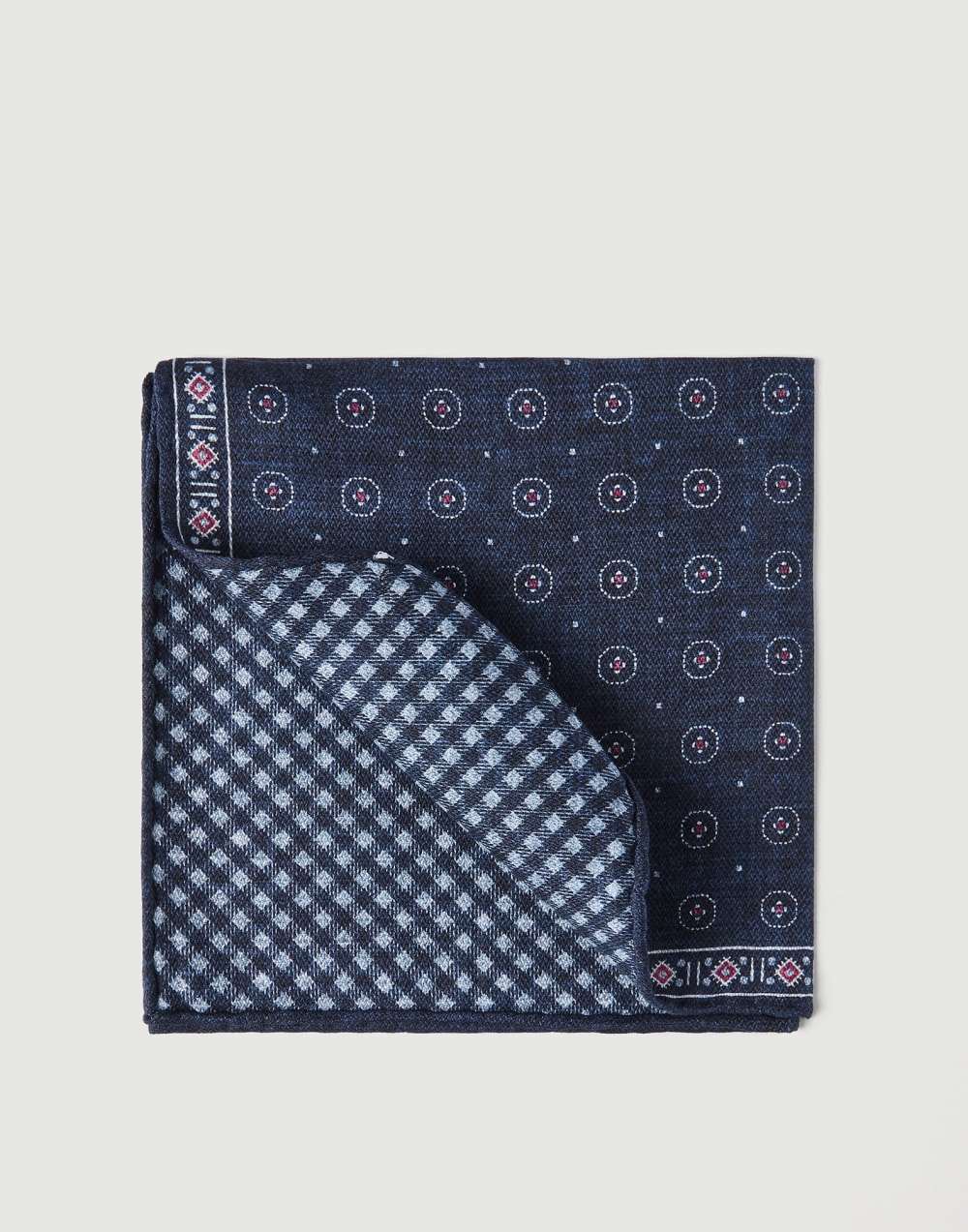Silk pocket square Navy Blue Man - Brunello Cucinelli