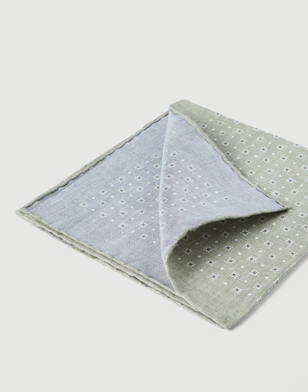 Pocket square with pattern Khaki Man - Brunello Cucinelli