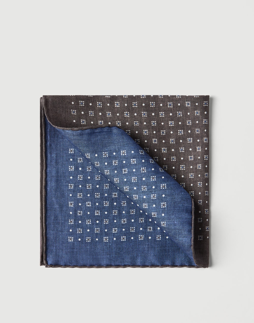 Pocket square with pattern Hazelnut Man - Brunello Cucinelli