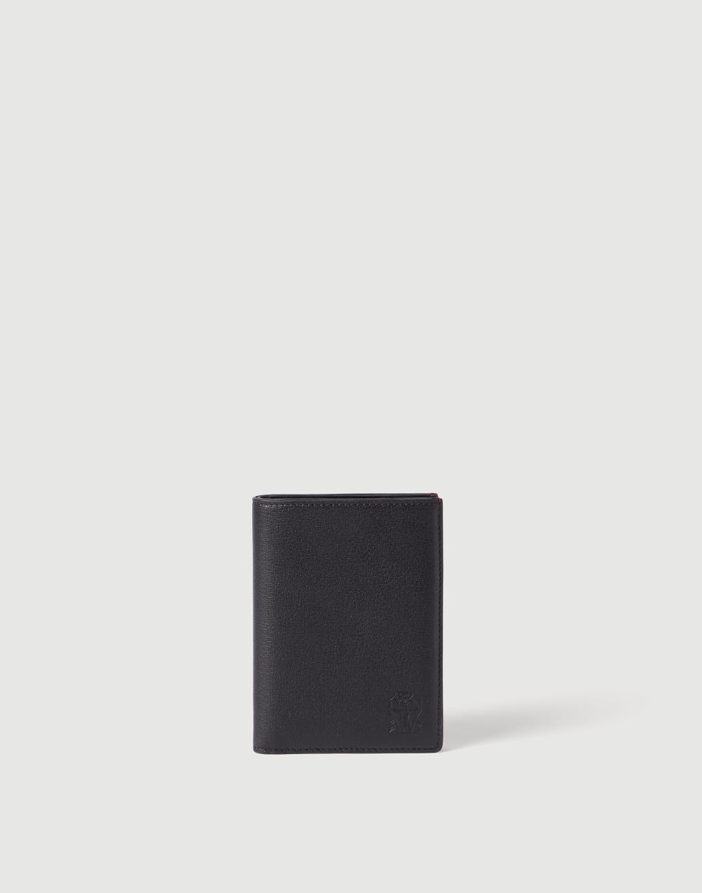 Grained leather passport holder Black Man - Brunello Cucinelli
