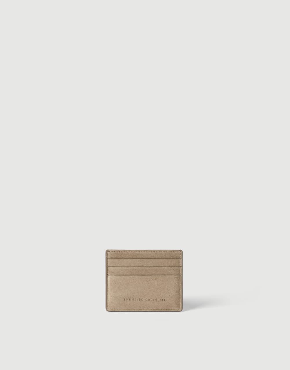 Suede card case Beige Woman - Brunello Cucinelli