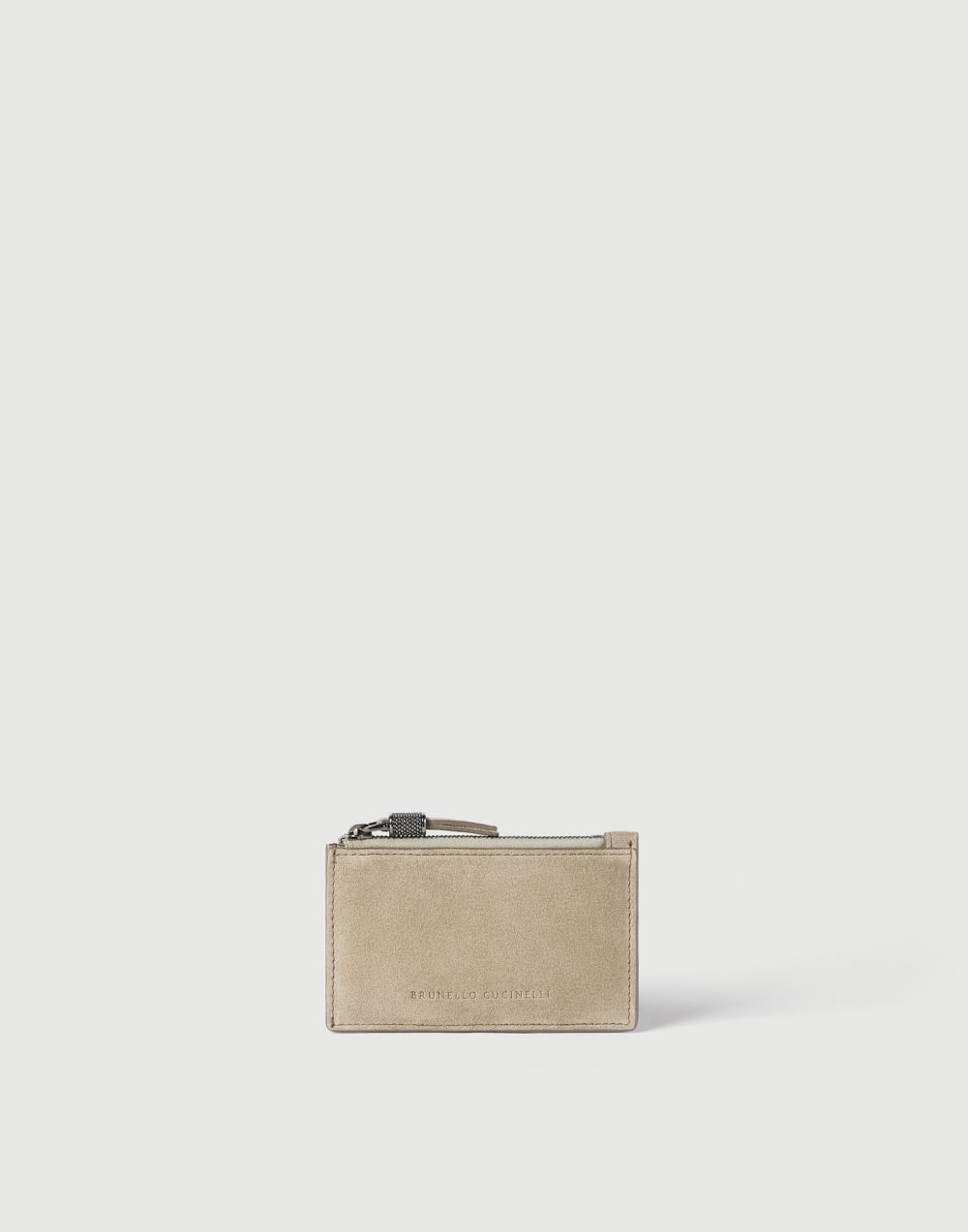 Кредитница из замши с цепочкой Мониль Бежевый Женщина - Brunello Cucinelli