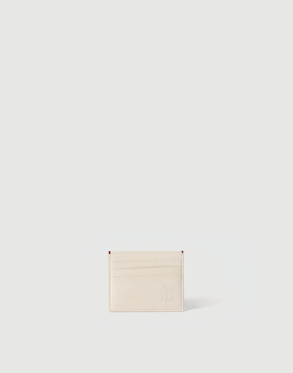 Calfskin card case Chalk Man - Brunello Cucinelli