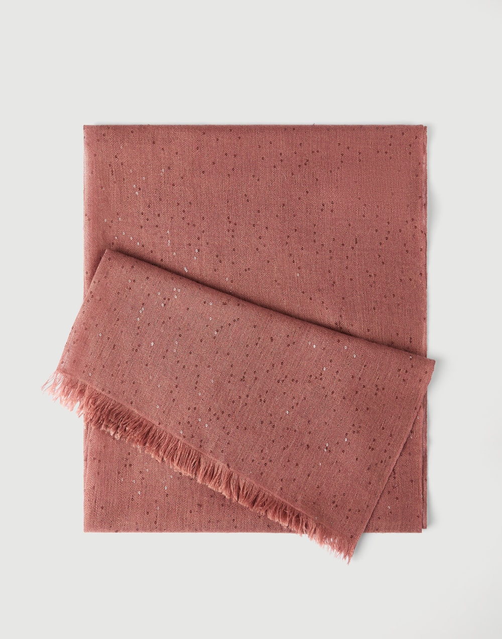 Bufanda de cachemir y seda Diamante Naranja Mujer - Brunello Cucinelli