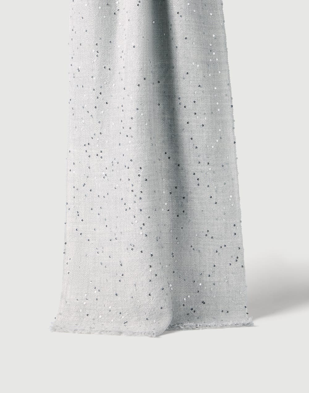 Cashmere and silk Diamond yarn scarf Fog Woman - Brunello Cucinelli