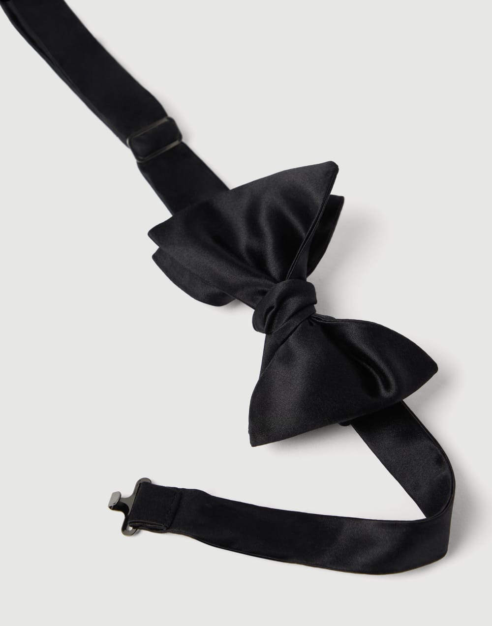 Cotton and silk satin bow tie Black Man - Brunello Cucinelli