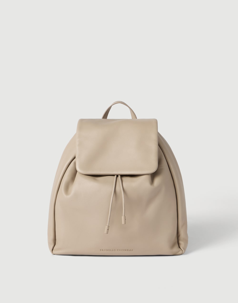 Soft leather Mellow city backpack Buff Woman - Brunello Cucinelli