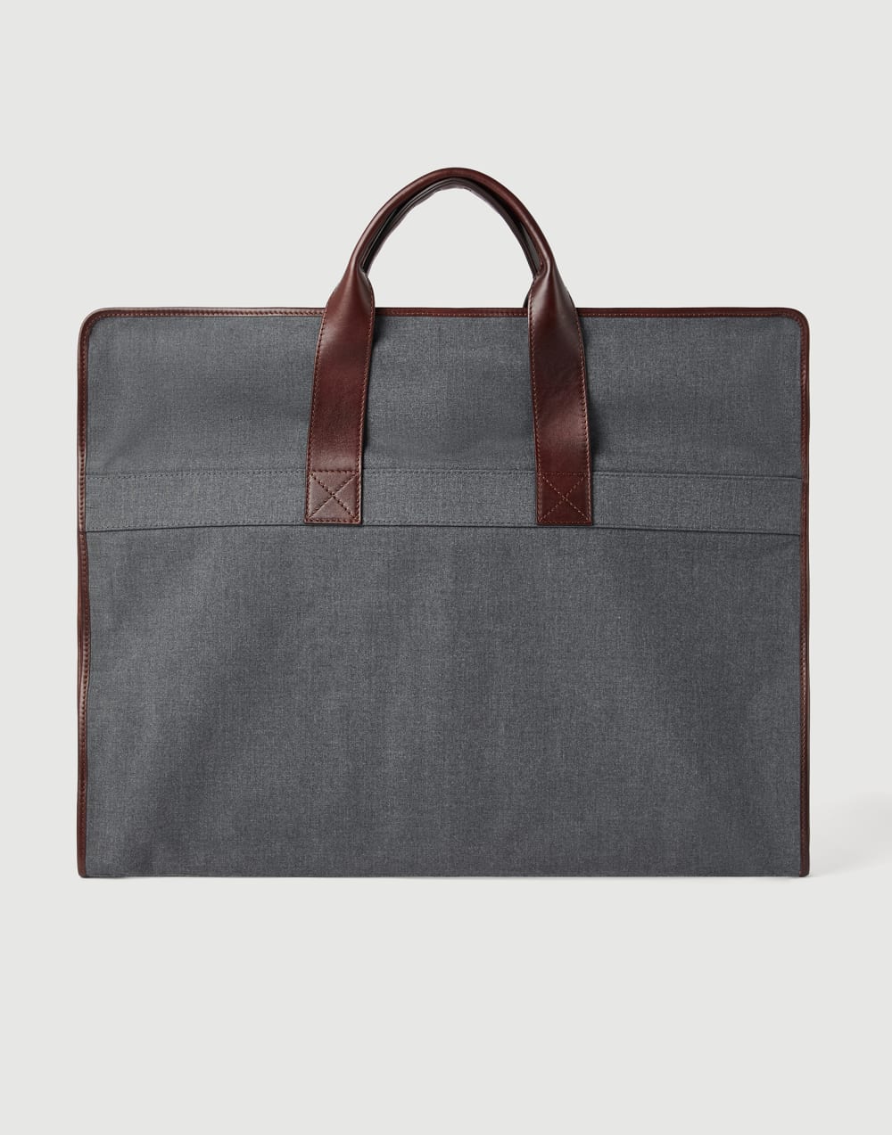 Portatrajes en piel de becerro Antracita Hombre - Brunello Cucinelli