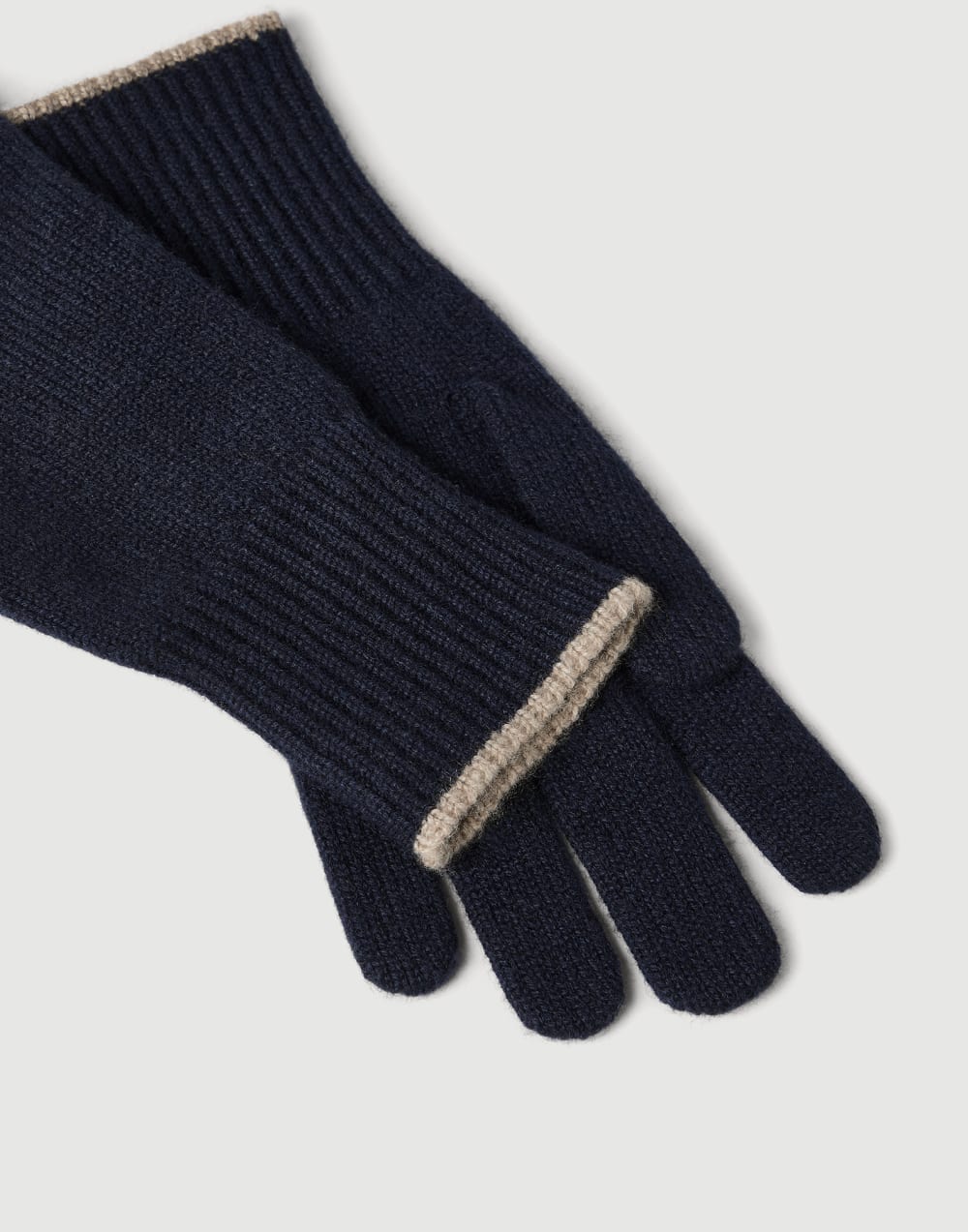 Guantes de punto de cachemir Azul Aviación Hombre - Brunello Cucinelli