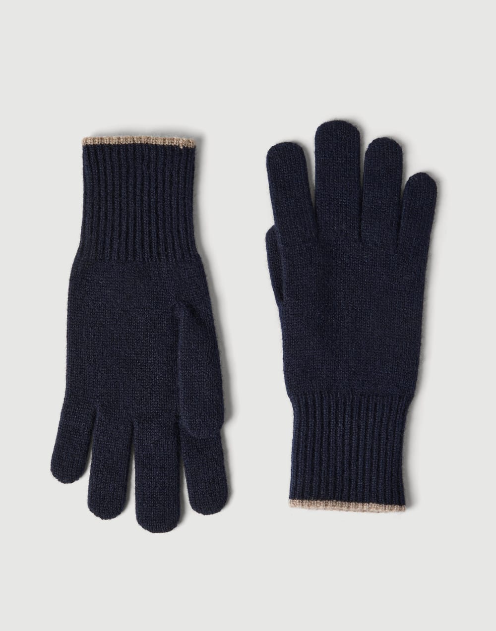 Guantes de punto de cachemir Azul Aviación Hombre - Brunello Cucinelli
