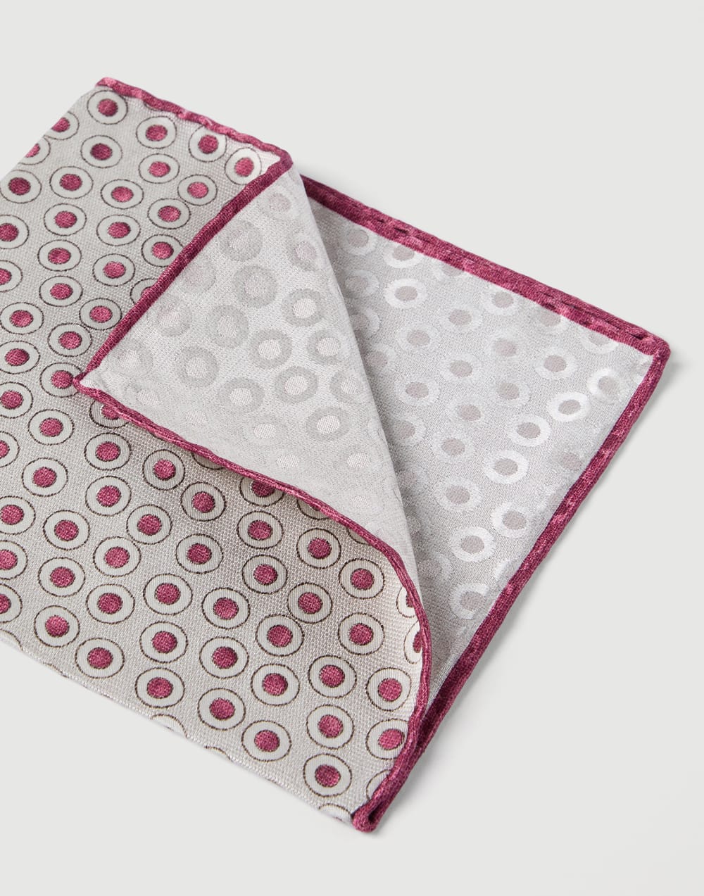 Spotted pocket square Cherry Man - Brunello Cucinelli